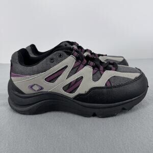 Apex Womens V753 Trail Walking Shoes Gray Purple US 6 X Wide‎ Orthopedic